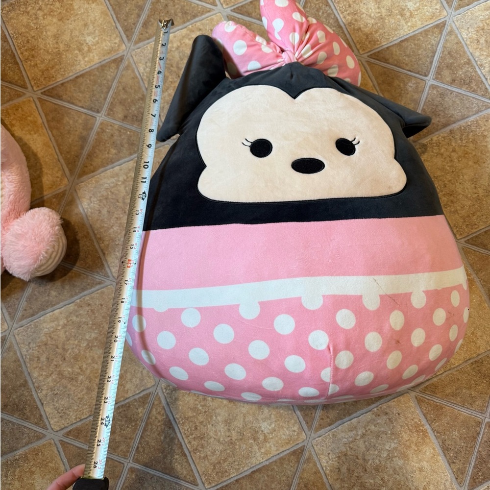 Pink and Black Kids Plush Pillow